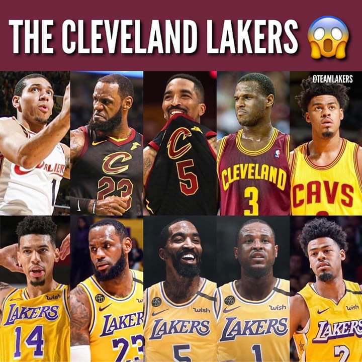 aeaglenewsng's tweet photo. Is this the Cavs 3.0. The Guys were once in Cleveland now they all on the Lakers team . #LeBronJames  #DannyGreen #JRSmith #DionWaiters
#QuinnCook https://t.co/VmH7wq5P52
