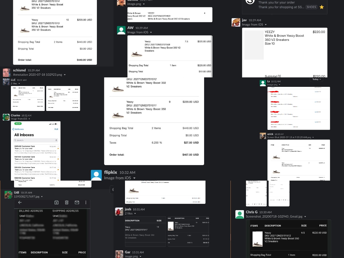 Over 50 pairs cooked manually on SSENSE this morning.