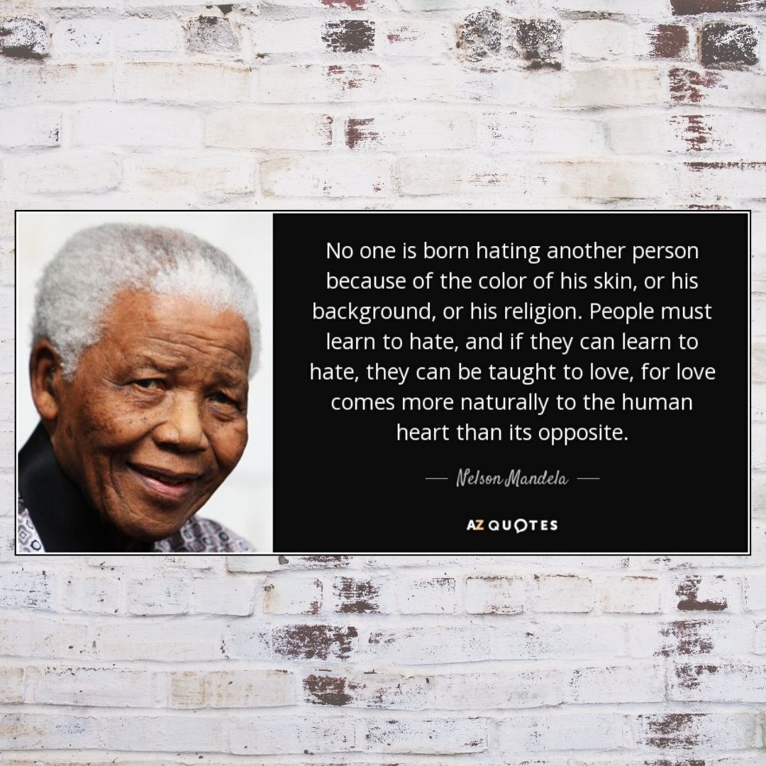 RPDVSU's tweet photo. More love, less hate. 🤝💞 #MandelaDay https://t.co/YCwzW8lkQV