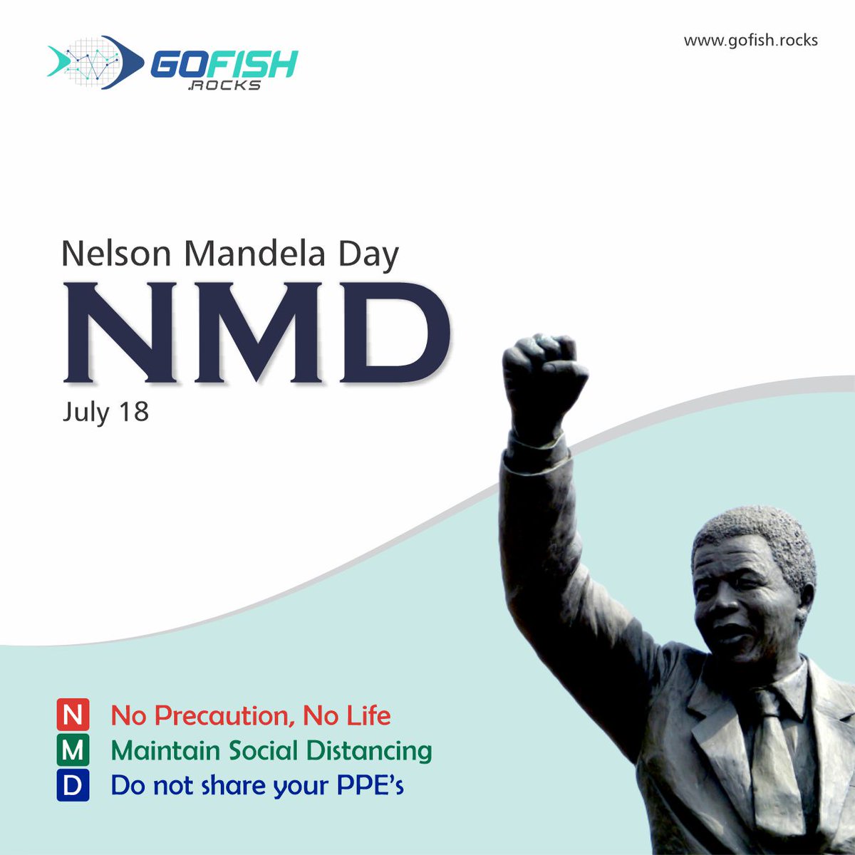 GoFishRocksUs's tweet photo. It always seems impossible until it’s done – Nelson Mandela. 
The world today celebrates ‘Nelson Mandela Day’, a commemoration of the legend’s life and legacy. Mandela’s sayings on courage, leadership and education will continue to inspire the generations. 
#NelsonMandelaDay https://t.co/DOuGTUswob