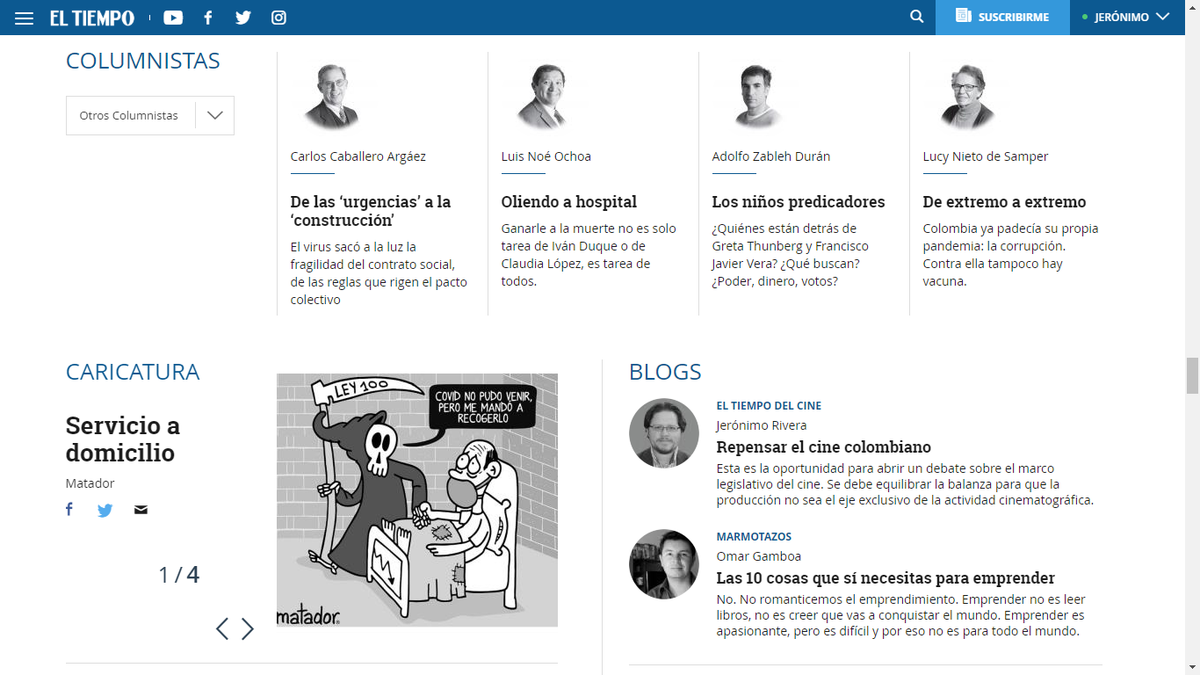 jeroriveracine's tweet photo. Hoy está resaltado en el home de @ELTIEMPO mi más reciente texto que invita a diseñar en alternativas para repensar (y salvar) el cine colombiano. https://t.co/waLDdRAzmo https://t.co/sY8RZ50yid