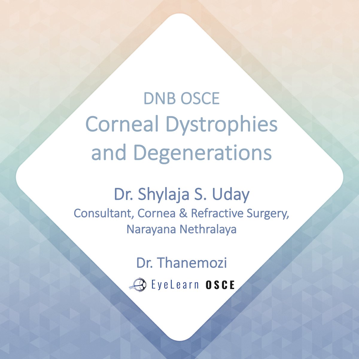 EyeLearn_in's tweet photo. Checkout our new DNB OSCE! https://t.co/eHEBhMjCo8

Grateful to Dr. Shylaja S. Uday madam (Consultant, Consultant, Cornea and Refractive surgery, Narayana Nethralaya).

FB - https://t.co/g7gwDtLef6
Insta - https://t.co/5tuo4vFJu8

#eyelearn #DNB #ophthalmology #OSCE #practicals https://t.co/9KkykrU85l