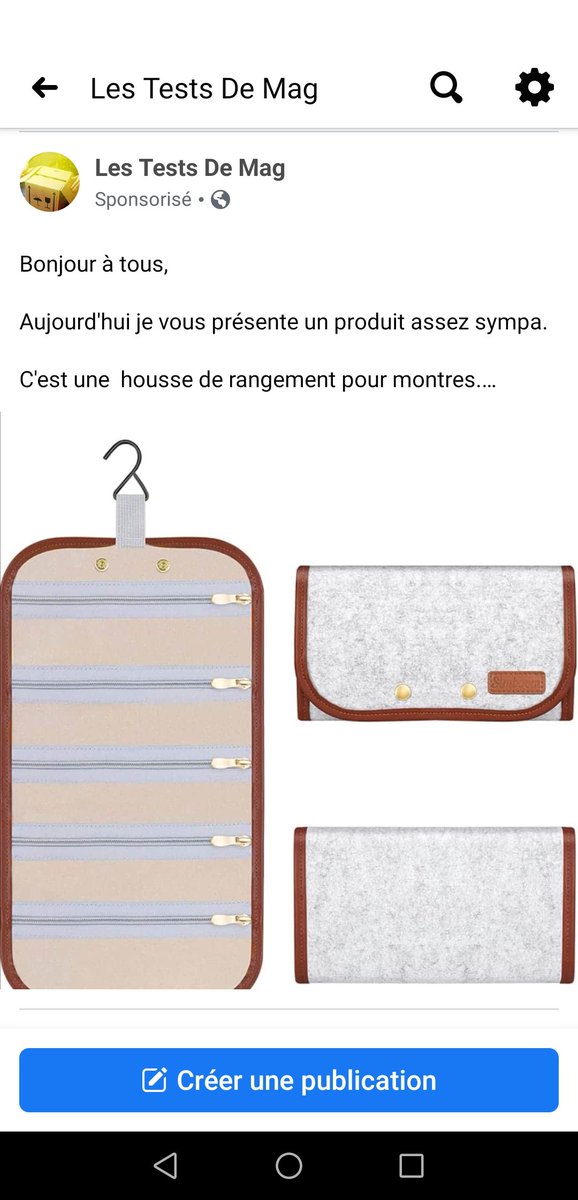 TestsMag's tweet photo. 📦 Test de produit 📦

 Abonnez vous pour ne rien rater

Aujourd'hui je vous fais découvrir une pochette pour ranger les montres 👍

Très utile et vraiment pas cher  https://t.co/QwtU4baM2m https://t.co/WnlWkrh3Go