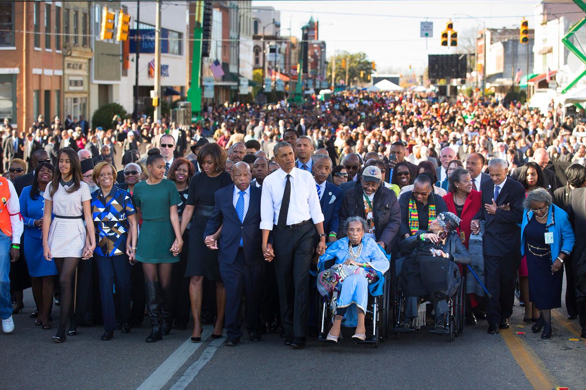 On March 7, 2015: the 50th anniversary of the Selma to Montgomery marches. Photo by Doug Mills.  #JohnLewisRIP