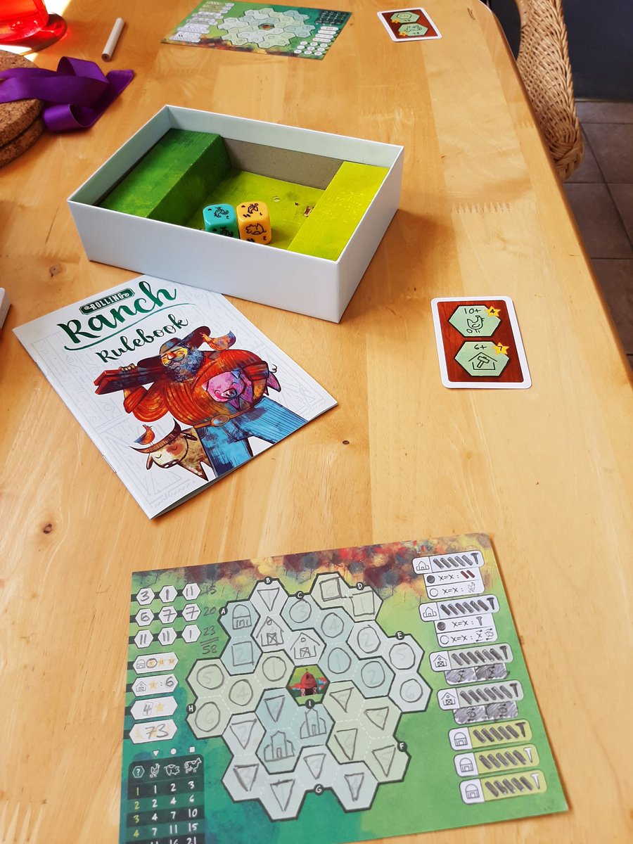 CrazyMSDS's tweet photo. The @tgryphgames tournament closes with #RollingRanch and my daughter losing to my superior ability to consistently roll chickens almost every turn, ohhh the amount of breeding.
Overall ThunderGryph wins Daddy 2 - Daughter 1. https://t.co/pOctkwVUh3