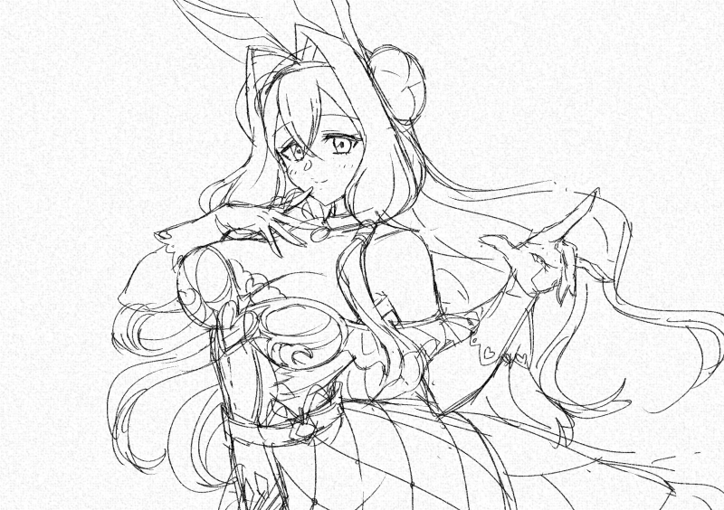 ネフィリム下書き+線画 