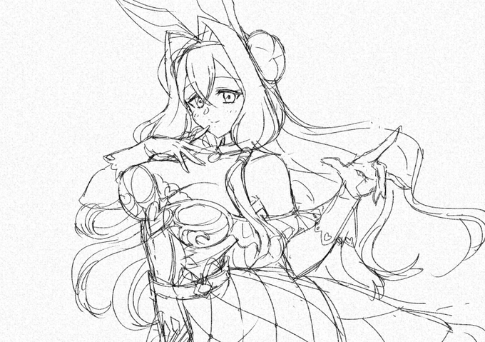 ネフィリム下書き+線画 