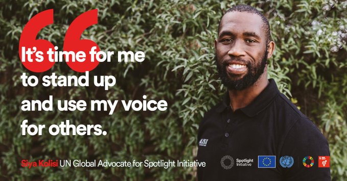 UNinSouthAfrica's tweet image. @UN Secretary-General 
@antonioguterres named @Springboks Captain @SiyaKolisi_Bear a Global Advocate for @GlobalSpotlight— the global partnership between @EU &amp;amp; @UN to end #ViolenceAgainstWomen &amp;amp; #girls by 2030. #NelsonMandelaDay #MandelaDay #NelsonMandela
ow.ly/b8zH50ABTpr