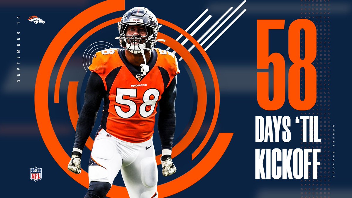 5️⃣8️⃣ days 'til <a href="/VonMiller/">Von Miller</a>'s back wreaking havoc. 😈

#BeatTheTitans