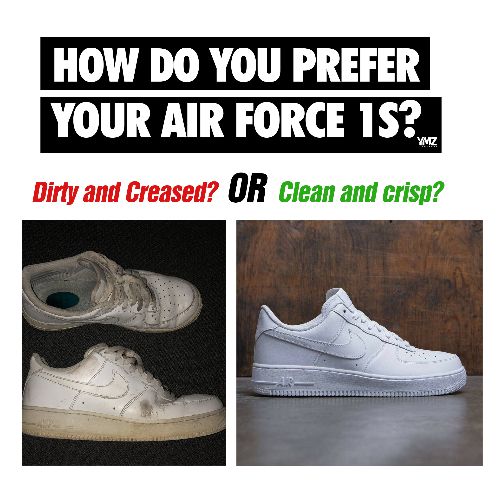 how to clean your air force 1s