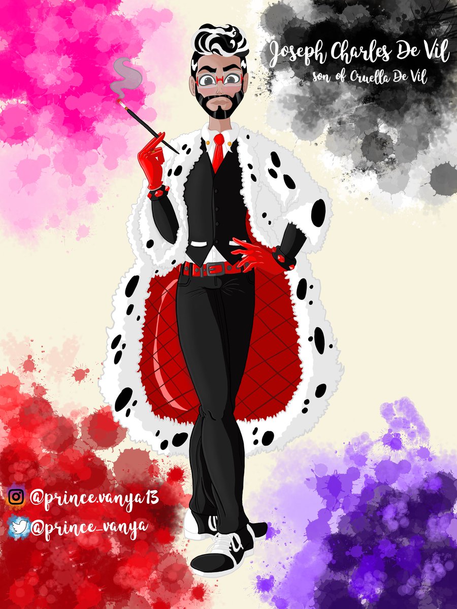 prince_vanya's tweet photo. Character : Joseph Charles De Vil, son of Cruella de Vil.
#sketch #sketching #digitalaketch #drawings #draw #digitaldrawing #illustration #illustrator #art #artwork #digitalart #oc #eah #cruelladevil #fashion #fashonstyle #villian #princevanya #dahornyrealm #followforfollowback https://t.co/bgfuOfHEWu