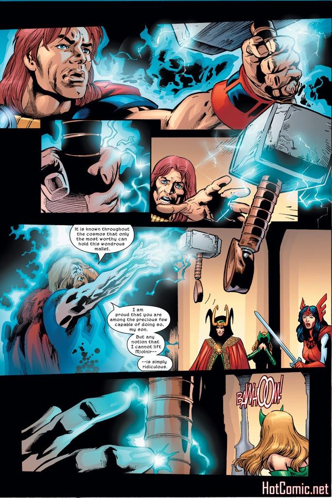Despite being unworthy, king thor controls mjolnir