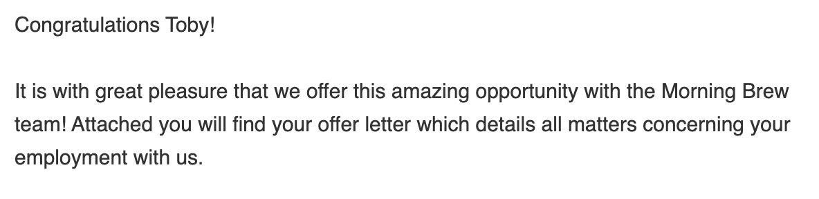 15/ Telling  @BUSlNESSBARISTA and  @austin_rief that I’ll get on the next bus shows that I mean business...and a few emails laterI actually did get on that busdid get an interviewand the rest is history