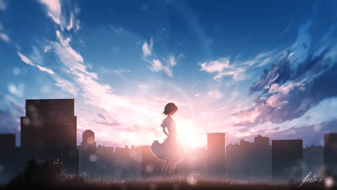 #作品を見て下さいあわよくばフォローしてください祭
最近の夕焼けシリーズ。 