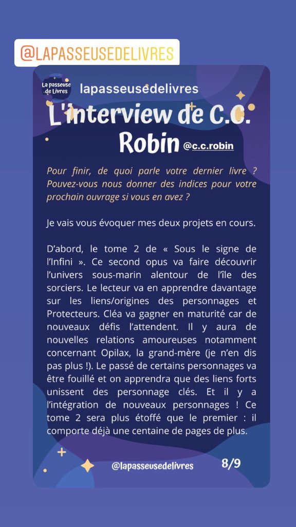 CCRobin4's tweet photo. Bonjour à toutes et à tous ! Je vous partage mon interview auteur complète de ce 18 juillet 2020 par la chroniqueuse littéraire « La passeuse de livres ». Bonne lecture ! ☀️
Retrouvez le roman ici : https://t.co/d7P2jLMB8V #interview #auteur #lire #livre #livres https://t.co/g1mH74W9sY