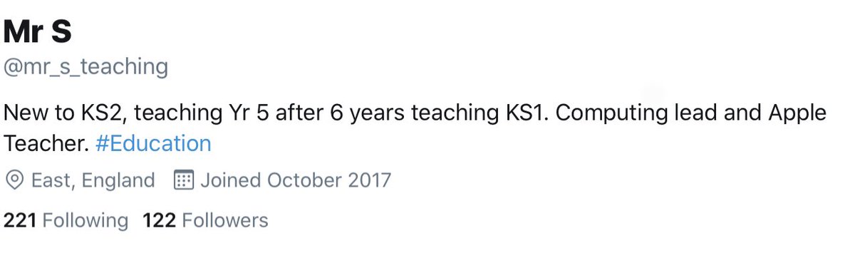 mr_s_teaching's tweet photo. Updated my bio ready for my new school and my new challenge in yr 5! #newschoool #freshchallenge https://t.co/TvVLh04xuf