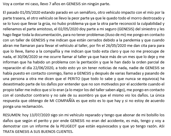 ralgarra's tweet photo. @genesis_seguros @genesis_seguros
 Así trata GENESIS a sus buenos clientes. https://t.co/R0YJftGRYf