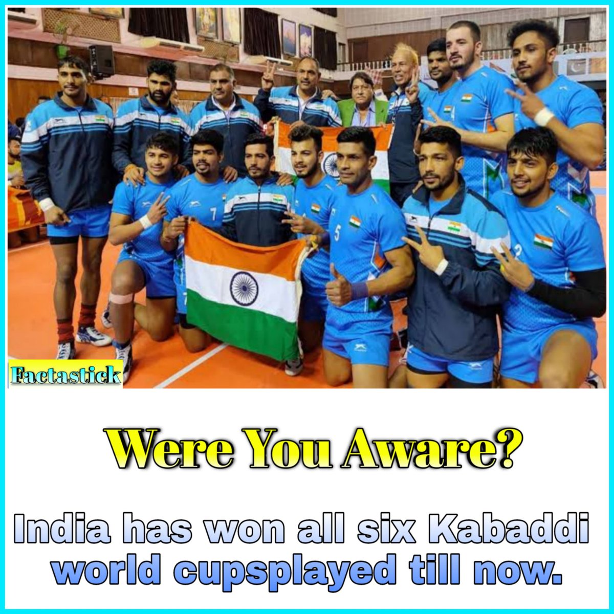 factastick_'s tweet photo. #Factastick #sport #raw #cups  #kabaddi #powerfull #india #won #world #worldcups https://t.co/tMCqUZaNtt