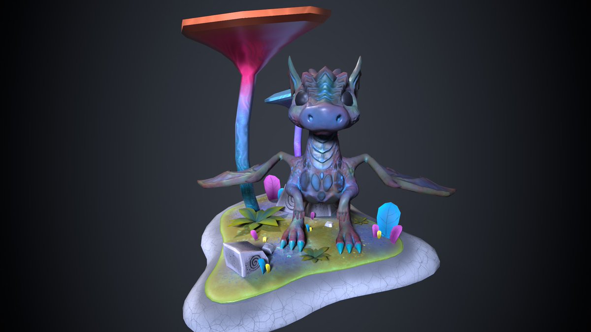 ro_anim's tweet image. Stylized dragon, original model. 🐲

#3dart #texturizing #digital3d #3DModel #3DSMax #ZBrush #SubstancePainter @3drenderbot