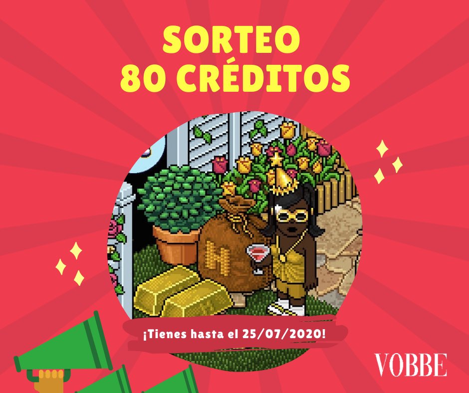 ESVobbe's tweet photo. 🎉 𝗦𝗢𝗥𝗧𝗘𝗢 #𝗥𝗲𝘃𝗶𝘀𝘁𝗮𝗩𝗼𝗯𝗯𝗲  🎉

GANA 80 CRÉDITOS 💰💰💰💰
(4 Sacos) 

🎊PARA PARTICIPAR EN EL SORTEO:

➡️ SEGUIR A @flakarititaES 
➡️ SEGUIR A  @ESVOBBE
🔁 DAR RT
👯‍♂️ TAGGEA A DOS AMIGOS (C/U SE LLEVA 10 C) 💵

El sorteo finaliza el 25 de Julio.
¡Mucha suerte! https://t.co/GO2ZAfoUht