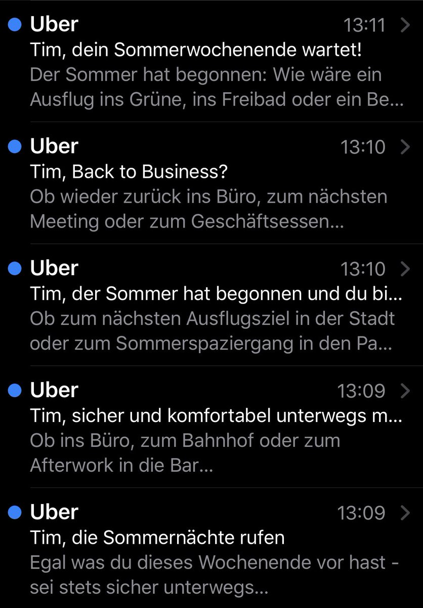 MobileClerk's tweet photo. @Uber_Ger excuse me? 5 Emails in 2 minutes...?! https://t.co/sPxdnfTL5A