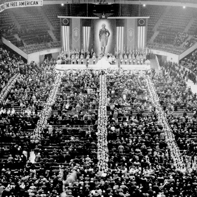 "Nazi rally at Madison Square Garden"YES... This happened in 1939... in New York Do you think things got better? Look around yourself... if you think so you are delusional!7/7 https://en.wikipedia.org/wiki/1939_Nazi_rally_at_Madison_Square_Garden