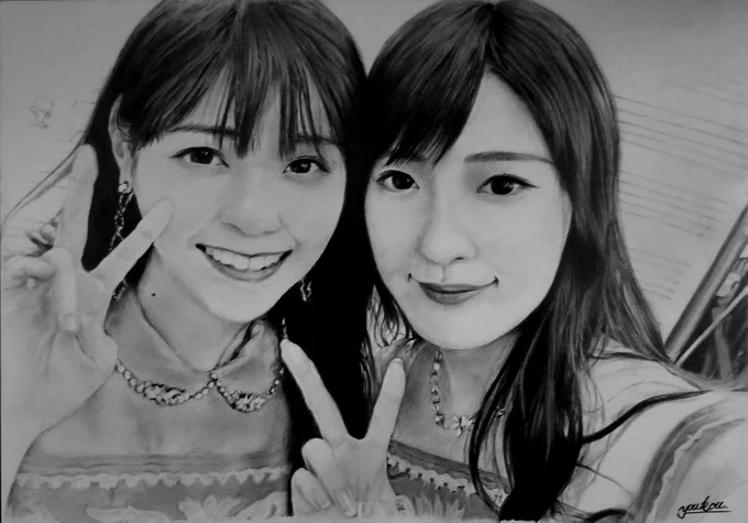 #これを見た人は2人組の画像を貼れ過去絵ばかりですが?#鉛筆画 #Pencildrawing #pencilart #過去絵を投げて絵を描いた気になろうキャンペーン 