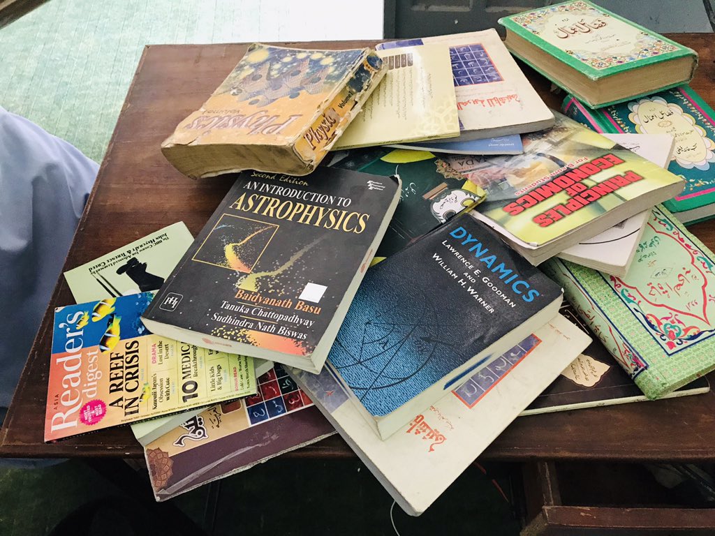 NallPublic's tweet photo. "When we are collecting books,  we are collecting happiness." thanx Brother for donating books for public Library Nall #PublicLibraryNall @zohann1 https://t.co/1T7mHilGVg