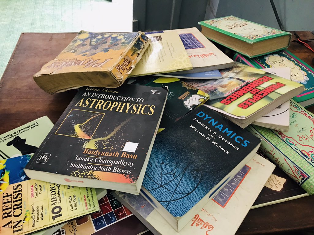 NallPublic's tweet photo. "When we are collecting books,  we are collecting happiness." thanx Brother for donating books for public Library Nall #PublicLibraryNall @zohann1 https://t.co/1T7mHilGVg