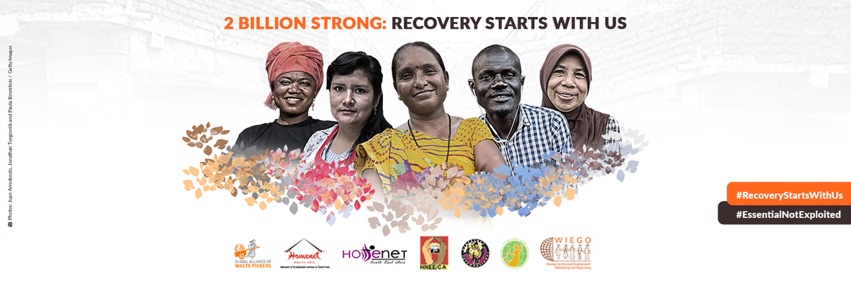 JAndersonRoland's tweet photo. "#COVID19 & the World’s Two Billion Informal Economy Workers"
👉Nothing for us without us
👉Do no harm
👉See the transformation
@WIEGOGLOBAL @IDWFED @Streetnet1 @hnsa_2016 @_cosatu @RhianaChinapen #RecoveryStartsWithUs #EssentialNotExploited
https://t.co/RBVuBfiDtY https://t.co/F47kZBG9w3