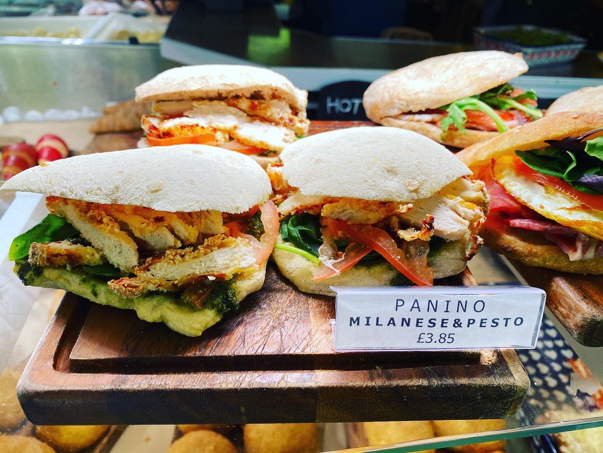 PloughWayDeli's tweet photo. A varied selection of homemade panini (sarnies) - some sour dough; boutique requests POA 🤪👍 https://t.co/ckmsgoOPas