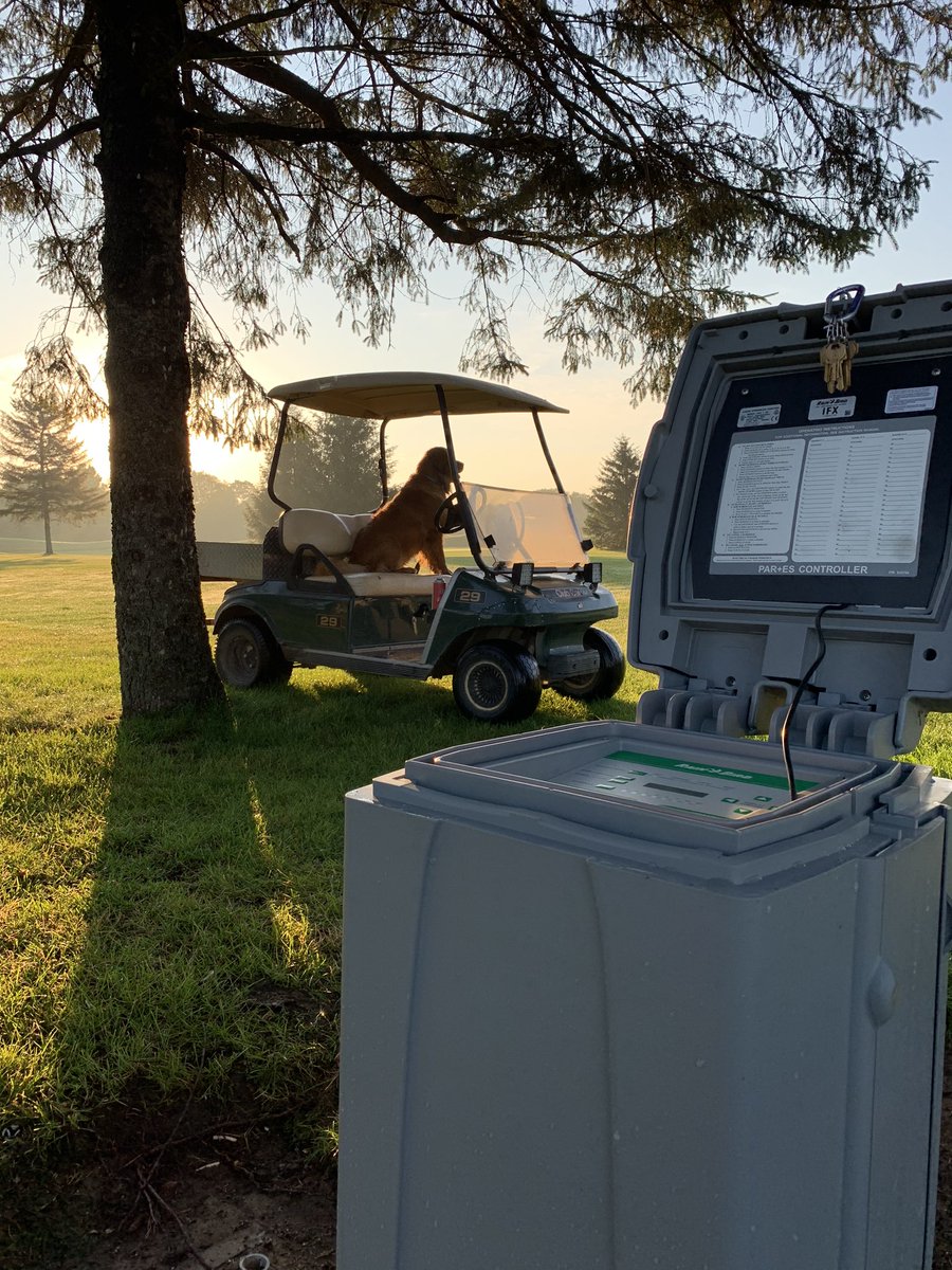 KGreenkeeper's tweet photo. All of our @RainBirdGolf Sats are in, just doing some dialing in on the stations. Already proving to be fantastic purchase. Couldn’t thank @mcraddockvbi and the @VBIrrigation team enough. https://t.co/3P9xG1GEgV
