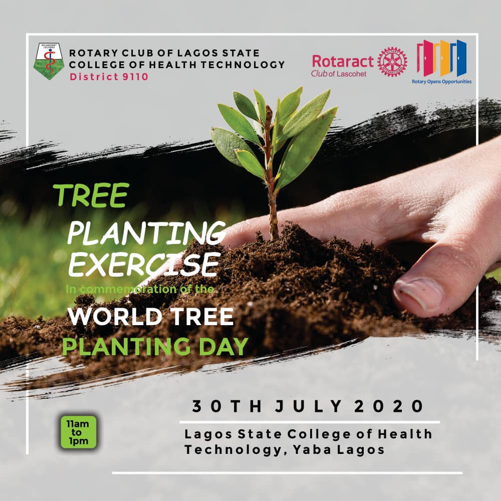 RACLASCOHET1's tweet photo. Rotaract club of lagos state college of health technology* district 9110 _In commemoration of the this year tree planting project &amp; Rotary's area of focus 
 *Date 30 July 2020* 
Note he that plant a tree saved the environment but of all saved his self
@RotaractD9110ng
#lascohet https://t.co/4gc6Ic2nrU