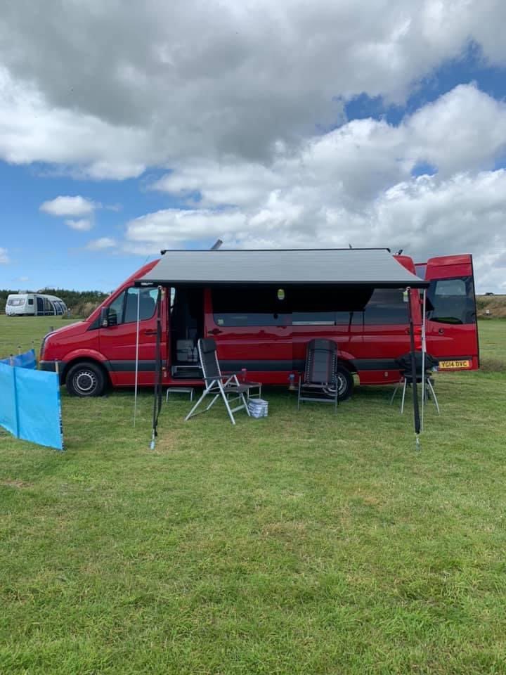 First camp out of 2020 in the new Red Bus. Love it ❤️ #vanlife