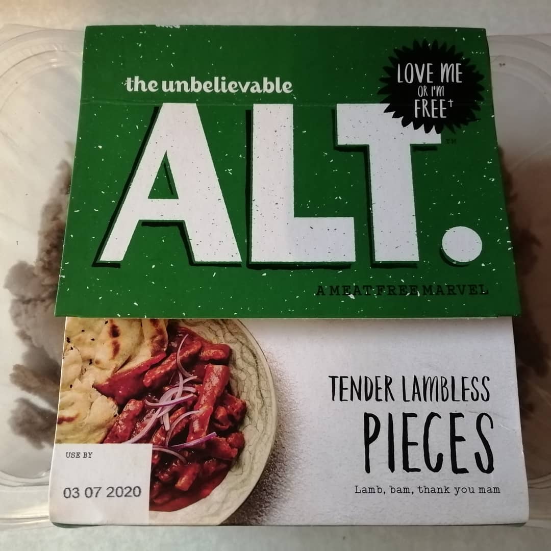 VeganWorrier's tweet photo. Got some of the new @unbelievableALT lambless pieces to try. I've never eaten lamb before so not really sure what to expect but can't resist a new vegan product π #lambless #lambsarefriends #vegan #newproduct https://t.co/uHfWOB02qy