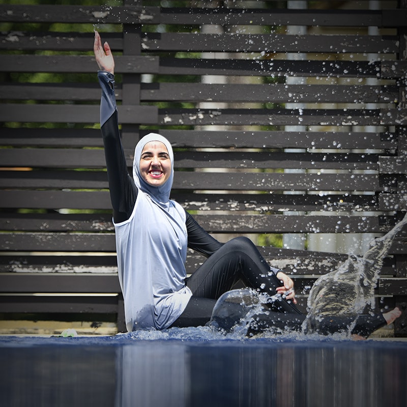 NashataME's tweet photo. “You have what it takes to be victorious, independent and fearless.”

She sports a fishtail hijab, perfect for wet and dry athletic activities. Take a look: https://t.co/Ow3HaBZmkC 
.
.
#Nashata #LimitlessWithNashata #Stayfit #swimming #StaySafe #modestwear #women #athleisure https://t.co/go2XqMBa10