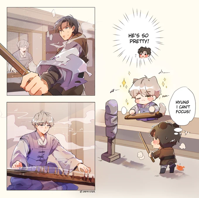 ?? guard namjoon being distracted by prince yoongi's beauty! a commissioned piece i did for @/triplekimsquad ? #namgi 