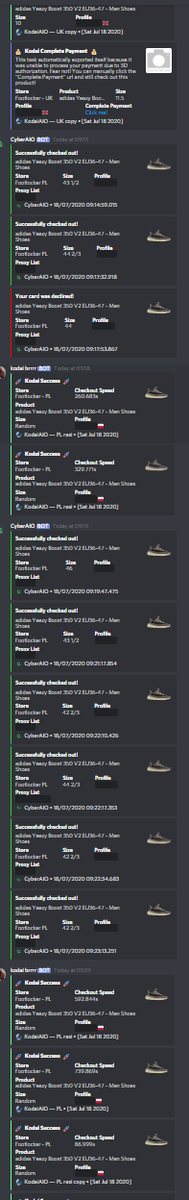 shortcarvana's tweet photo. Still hate FootlockerEU....

Bots - @cyberaiosuccess @KodaiSuccess
Proxies- @aycdproxies @AproxyIO 
Groups- @aycdio @SpiceyFNF https://t.co/6ISiVc5w4k