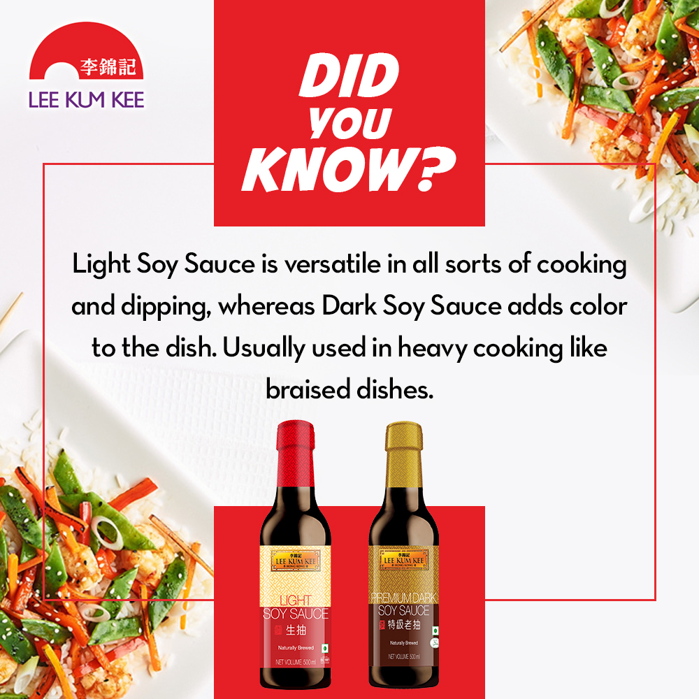 Some facts and tips about Light Soy Sauce and Dark Soy Sauce that would amaze you. Did you try out LKK Soy Sauce yet?

#sauces #leekumkeeindia #leekumkeesauces #asianfood