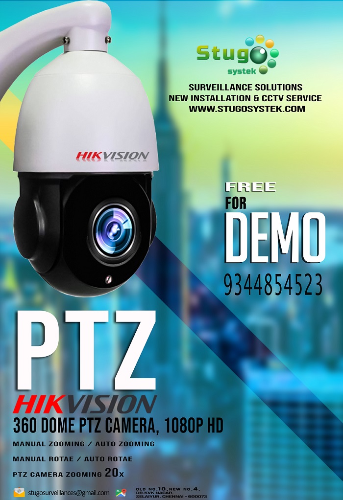 SystekStugo's tweet photo. Hikvision’s Turbo HD PTZs capture high quality
images even in poorly lit environments.
📞 +91 93448 54523 for quotes / site visits / demos / orders
#PTZCameras #streamingmedia #collaboration #cctv #blackmagic #YouTubeLive #cctvhelp #cctvshop #chennai #securitysystem #systek https://t.co/utK3hrzCtR