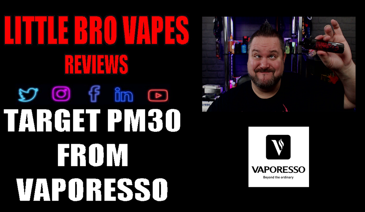 littlebrovapes's tweet photo. Please check my review of the TARGET PM30 from @VaporessoEcig #littlebrovapesreviews #vaporesso #targetpm30 #propercoils #Teampropercoils 
https://t.co/3VPsjeKfEj https://t.co/DN7F4lSwPF