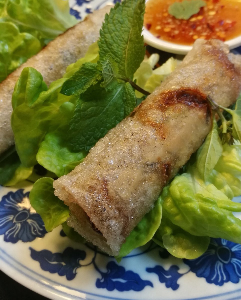 New at Moli Pork &amp; Shiitake Mushroom Spring Rolls with sweet &amp; sour dip &amp; Asian herbs <a href="/markethallshrew/">markethallshrewsbury</a>