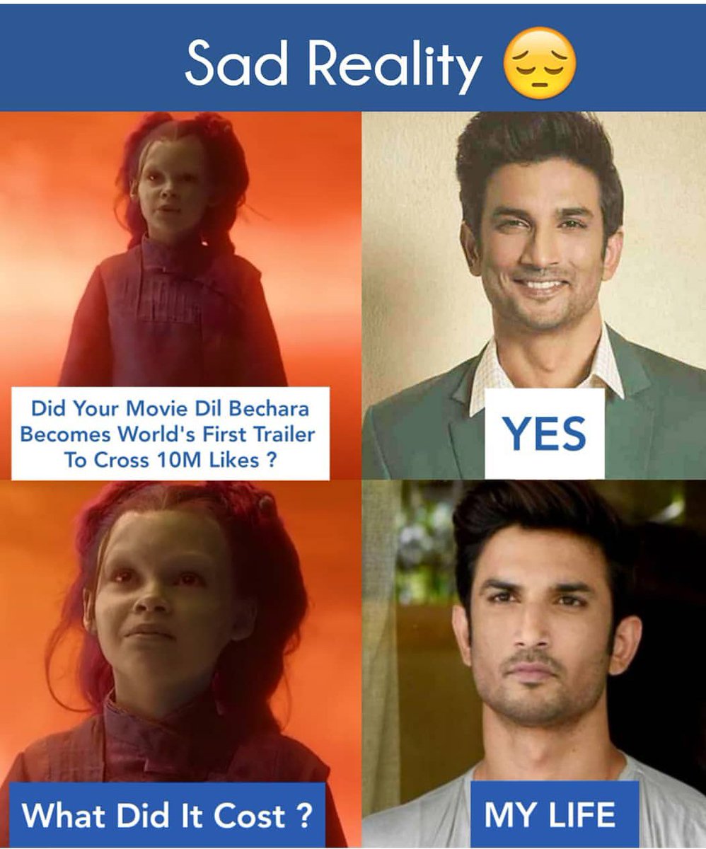 srnsh77's tweet photo. This really a very sad reality 💔💔 !! #SushantSingRajput #ripsushant https://t.co/xEIIbiSL1N