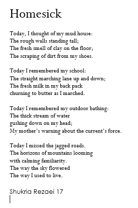 So that's made my day/week/month. Another fact I especially love is that Shukria's poems from England, Poems from a School are now set texts in girls' schools in Pakistan.