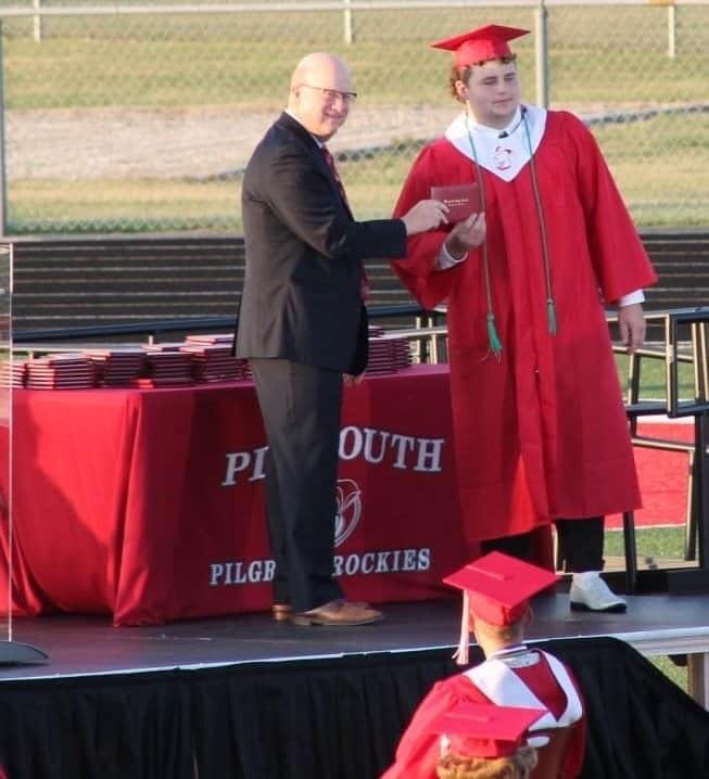 djhHimes's tweet photo. PHS graduation at the Rockpile (so much better than in the gym). Congrats to my Graduate and the Class of 2020! https://t.co/OCiplrlTIv