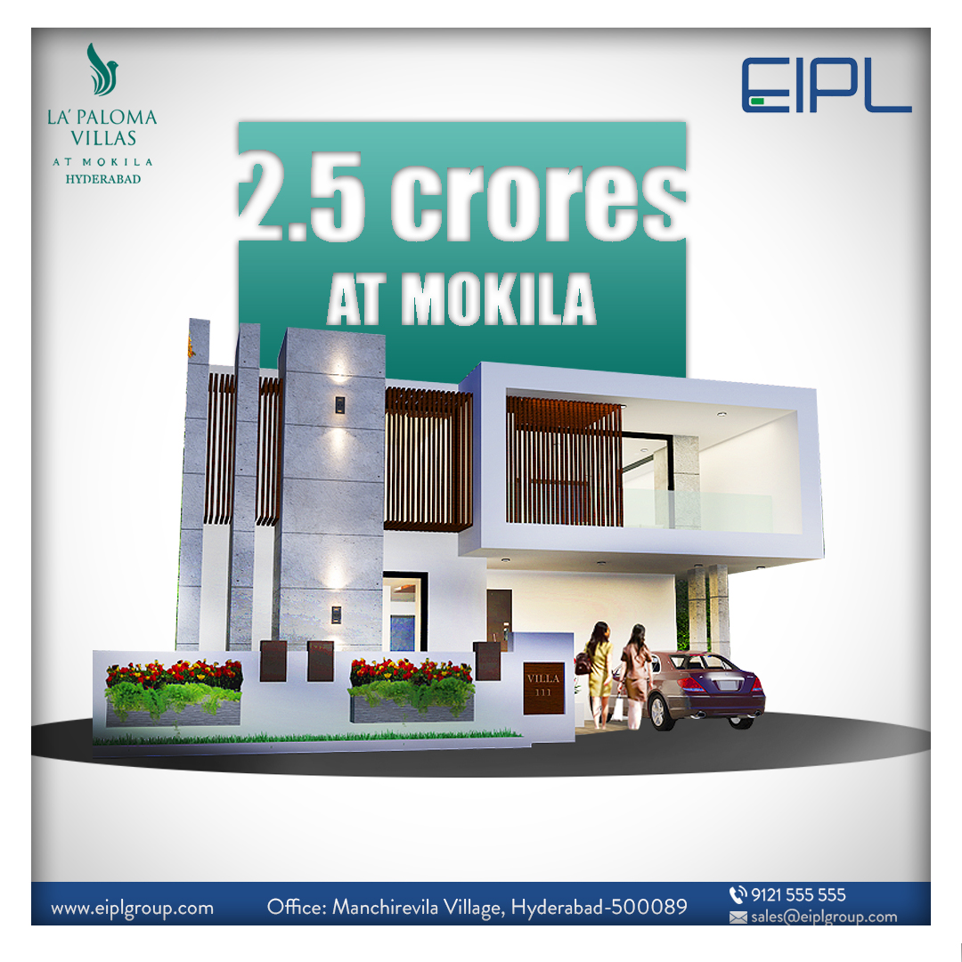 group_eipl's tweet photo. From 2.5 Crore Onwards, a Home at La Paloma Villas is All Yours. Visit Us at Mokila and Book a Home.
#eipl #eiplgroup #3bhkvillas #propertyexpert #3bhkvillasinmokila #luxuryhomes #villasinmokila #homesforsale #hyderabadrealeatate #realestate #luxuryvillas #primeareas #Hyderabad https://t.co/kKzvF6t8wv