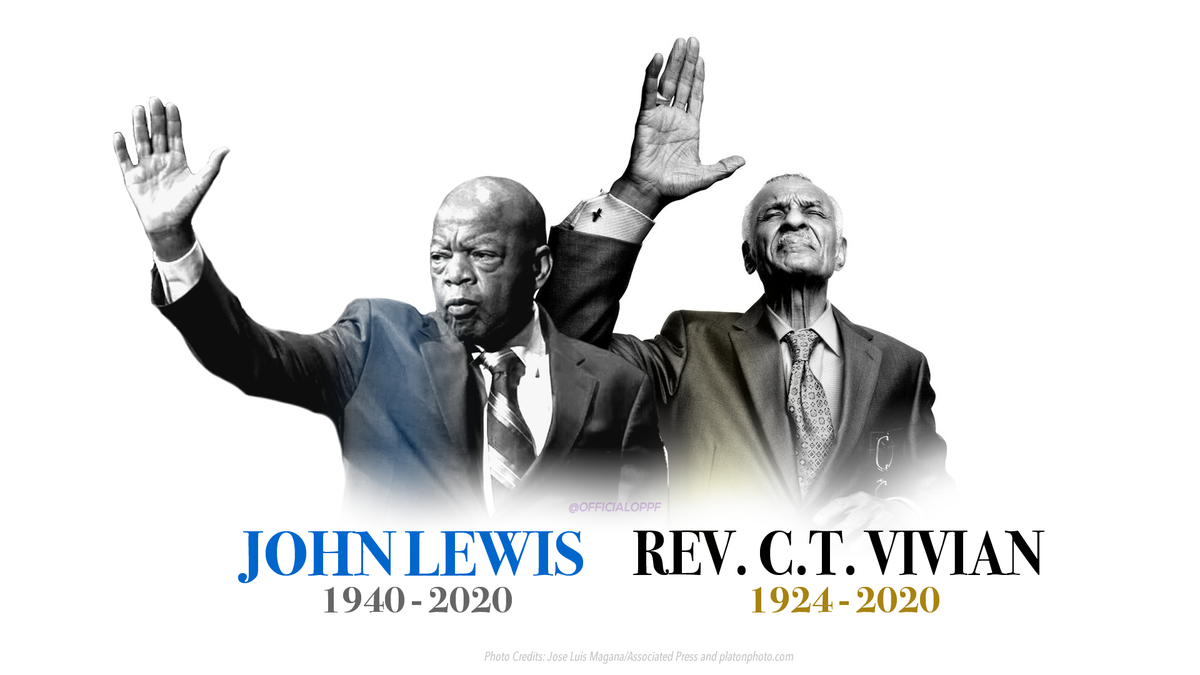 Our nation has lost two towering civil rights titans, Rev. C. T. Vivian (<a href="/apa1906NETwork/">Alpha Phi Alpha Fraternity, Inc. ®</a>) &amp; U.S. Rep. John Lewis (<a href="/pbs_1914/">Phi Beta Sigma</a>). #OmegaPsiPhi mourns their transition from earthly labor to heavenly reward. Our lives &amp; nation are better for their selfless service. #JohnLewis #CTVivian