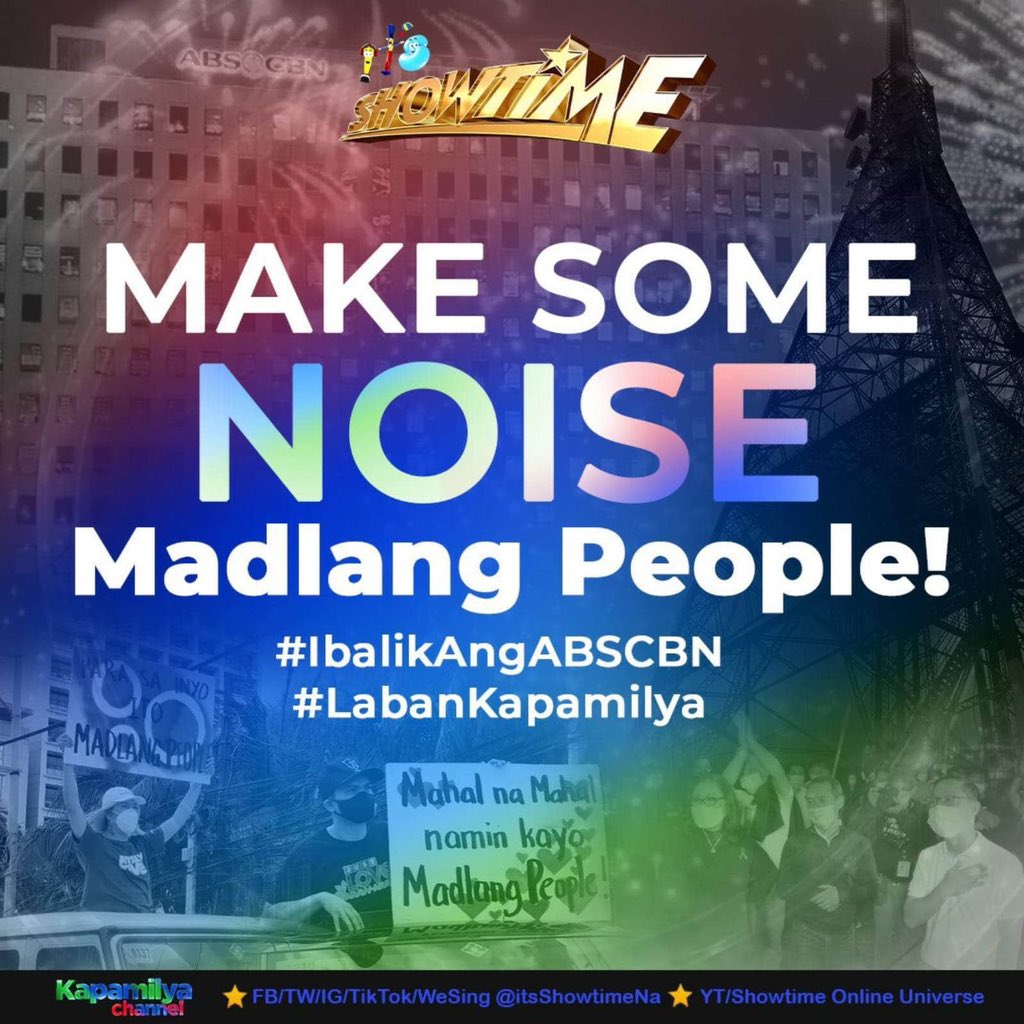 wize_estabillo's tweet photo. Mag-ingay! #IbalikAngABCBN #LabanKapamilya https://t.co/3gDJ7Ufqye