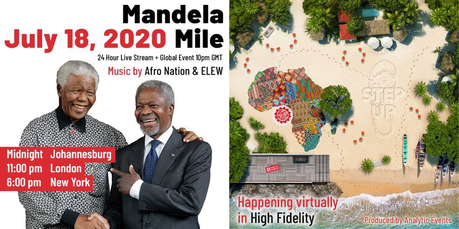 nmuffuh's tweet photo. #MandelaMile #ForKofi โ a 24-hour digital celebration honoring the work of #NelsonMandela and #KofiAnnan starting today July 18. Register & be part: https://t.co/DFFbQFkByL https://t.co/uonurs8R6J