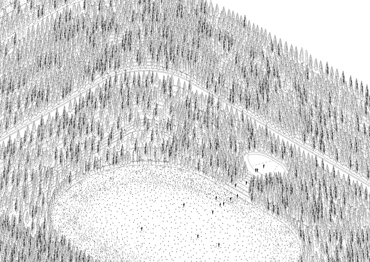 tomravenscroft's tweet photo. Adaptive reuse! Angelo Renna has proposed planting 35,000 trees in the San Siro to turn it into a coronavirus memorial –
https://t.co/aCEp4LuyCa (via @Dezeen) https://t.co/eXnPNbXEW7